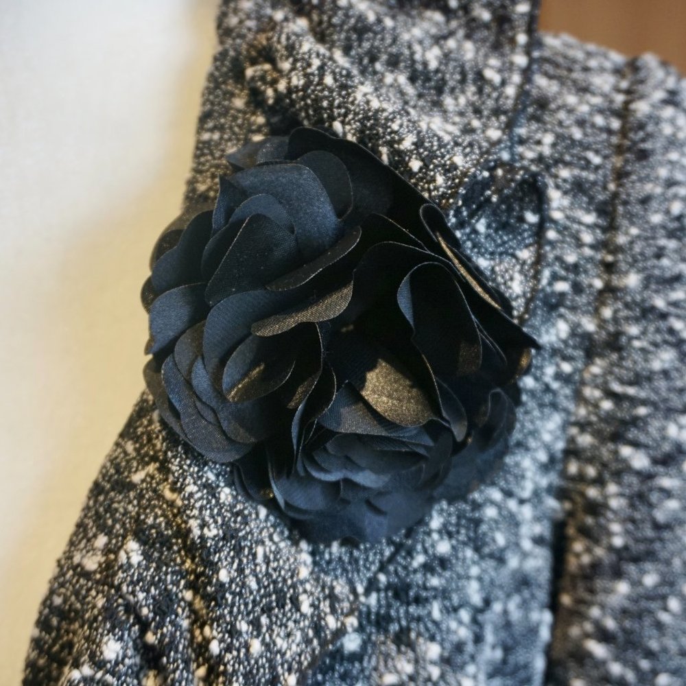 💚 CYNTHIA ROWLEY Speckled Flower Blazer Jacket (L) - Picture 5 of 13